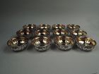 Set of 12 Reed & Barton Louis XV Sterling Silver Dessert Bowls 1929