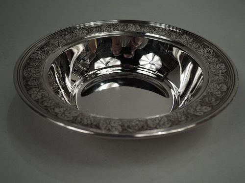 Tiffany American Modern Sterling Silver Grapevine Bowl