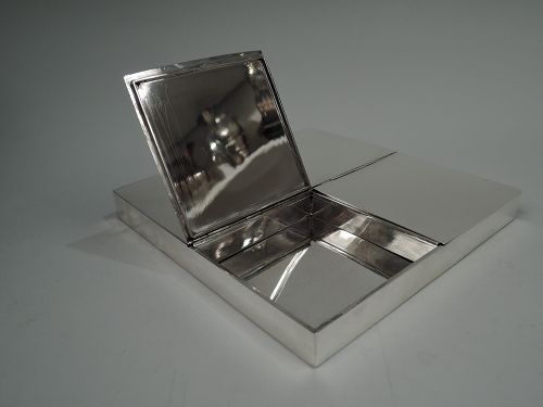 Unusual Italian Modern Sterling Silver 4-Compartment Box