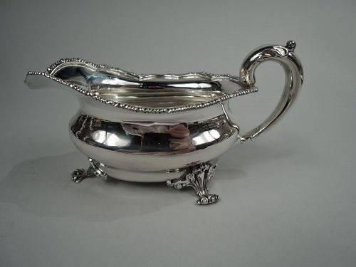 Antique American Georgian Sterling Silver Sauceboat