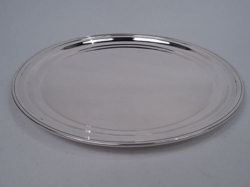 Arthur Stone American Modern Sterling Silver 12-Inch Round Tray