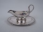 Antique French Belle Epoque Classical Gravy Boat on Stand