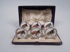 Set of 6 English Edwardian Place Card Holders with Fishing Flies