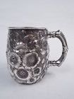 Antique Shiebler Victorian Repousse Sterling Silver Baby Cup