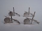 Set of 4 English Victorian Boer War Rifle Place Card Holders 1899