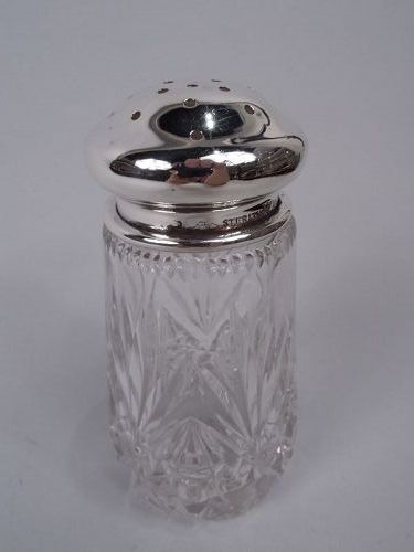 Merrill Shops Edwardian Sterling Silver and Cut-Glass Sugar Caster