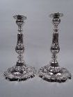 Pair of Gorham Edwardian Classical Sterling Silver Candlesticks 1914
