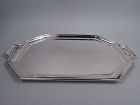 Antique American Art Deco Sterling Silver Tray in Fairfax Pattern