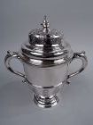 Crichton English Neoclassical Sterling Silver Covered Urn 1916