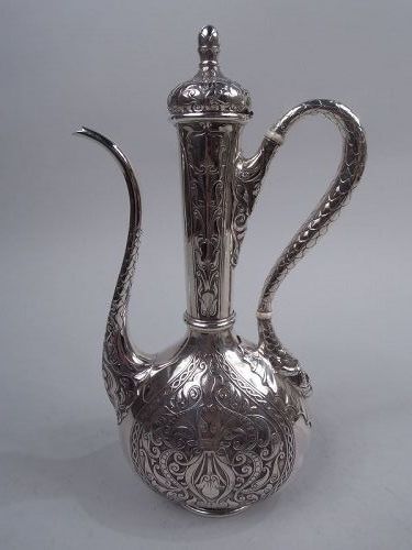 Antique Gorham Exotic Turkish Sterling Silver Coffeepot 1900