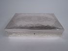 Antique Durgin American Edwardian Classical Sterling Silver Humidor