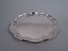 Poole Chippendale Sterling Silver Piecrust Tray