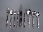 Georg Jensen Acorn Sterling Silver Dinner Set with 117 Pieces for 12