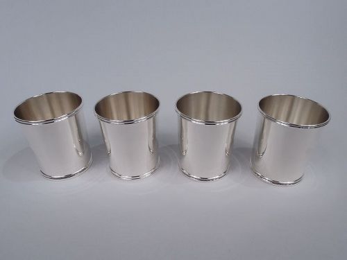 Set of 4 Spaulding Federal-Style Sterling Silver Mint Julep Cups