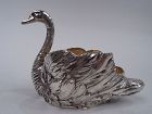 Antique German Silver Figural Swan Bird Bowl