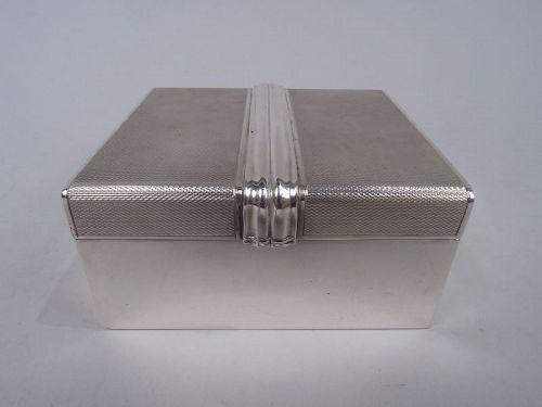 Snazzy English Art Deco Sterling Silver Box