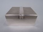 Snazzy English Art Deco Sterling Silver Box
