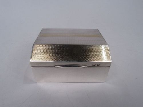 Antique English Art Deco Sterling Silver Box 1927