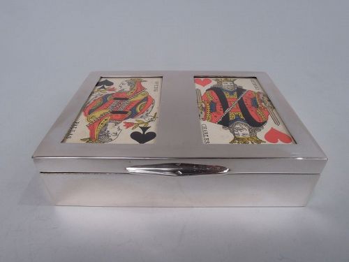 Antique German Silver Playing Card Box