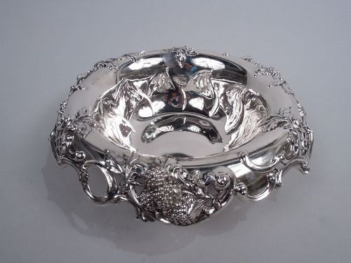 Antique Tiffany American Gilded Age Sterling Silver Blackberry Bowl