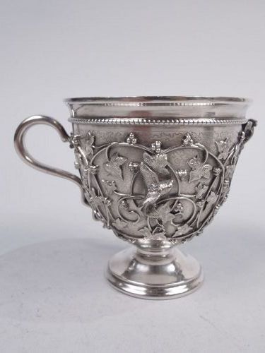 Tiffany Sterling Silver Baby Cup in Rare Bird’s Nest Pattern