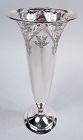 Antique American Edwardian Art Nouveau Sterling Silver Vase