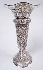 Antique Stieff Baltimore Repousse Sterling Silver 10-Inch Vase 1928
