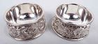 Pair of Kirk Baltimore Repousse Sterling Silver Open Salts