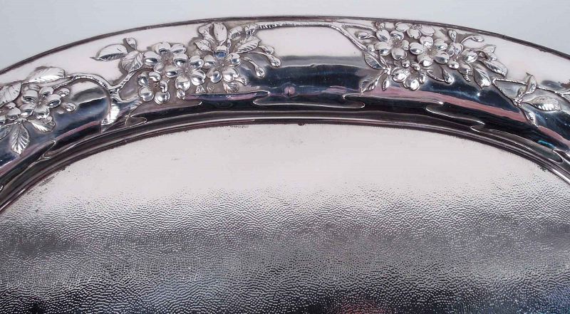 Arthur & Bond Japanese Meiji Art Nouveau Silver Bamboo