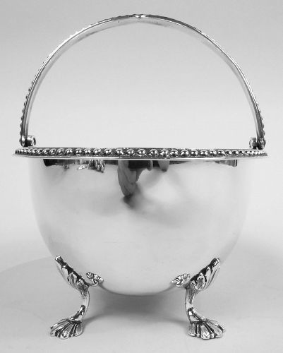 Boston Classical Coin Silver Basket by Haddock, Lincoln & Foss