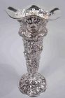 Antique Stieff Baltimore Repousse Sterling Silver 12-Inch Vase 1927