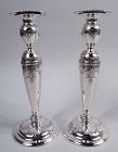 Pair of JE Caldwell Edwardian Classical Sterling Silver Candlesticks
