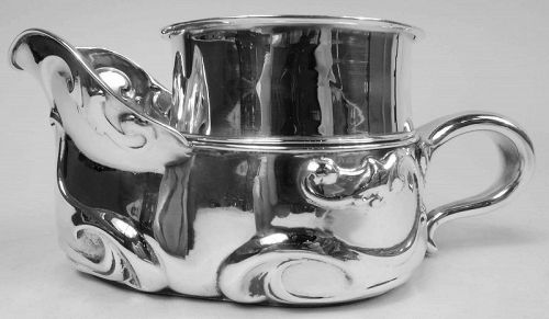 Antique Gorham American Art Nouveau Sterling Silver Shaving Mug