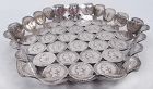 Antique South American Coin Silver Dish Comprising Brazilian Reis