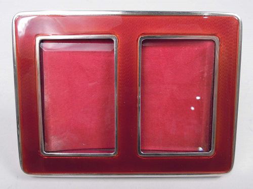 Cartier Double Picture Frame with Throbbing Scarlet Enamel