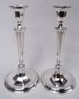 Pair of Antique Tiffany English Neoclassical Candlesticks C 1917