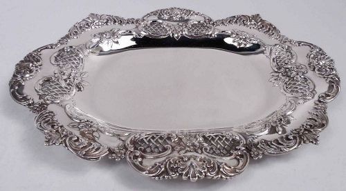 Antique Tiffany American Victorian Classical Sterling Silver Tray