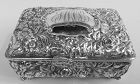 Large Stieff Baltimore Repousse Sterling Silver Jewelry Box 1920