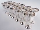 Set of 12 Reed & Barton Queen Elizabeth Sterling Silver Goblets