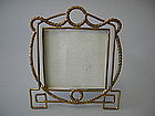 Antique Brass Wire Picture Frame, English C. 1910