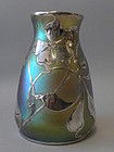 Loetz Silver Overlay Art Glass Vase C 1900