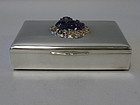 Kalo Art Deco Sterling and Amethyst Box C 1920