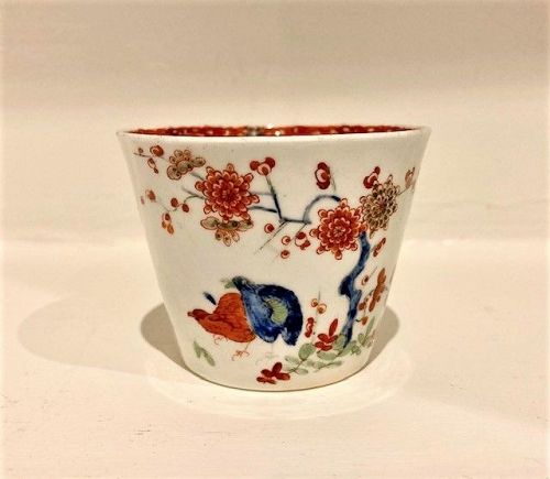 Worcester quail-pattern beaker, c. 1770