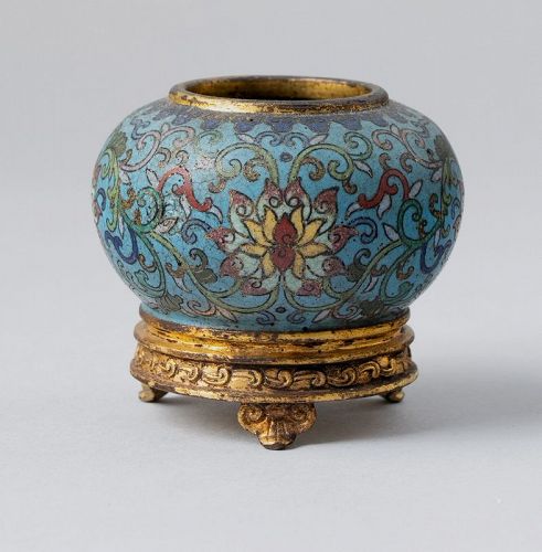 Chinese cloisonne water-pot