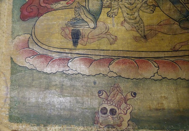 TIBETAN OR MONGOLIAN 19TH CENTURY  BUDDHIST THANGKA