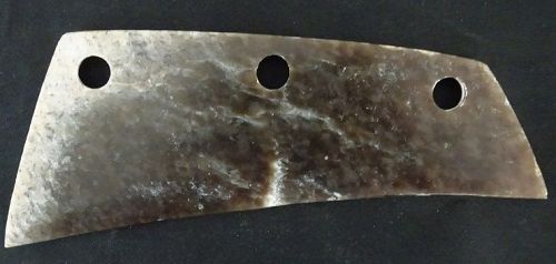 RARE ARCHAIC CHINESE NEPHRITE THREE HOLE AXE