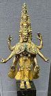 ANTIQUE TIBETAN GILT BUDDHIST BRONZE AVALOKITESHVARA 18C