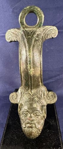 EXCEPTIONAL QUALITY ROMAN IMPERIAL BRONZE HANDLE