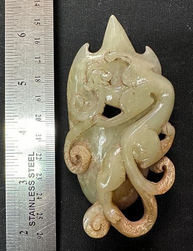 19C QING DYNASTY CHINESE NEPHRITE JADE CARVING