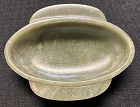 AUTHENTIC HAN DYNASTY CHINESE NEPHRITE JADE EAR CUP